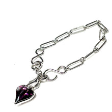 Load image into Gallery viewer, Heart Paper Clip Link Bracelet
