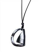 Load image into Gallery viewer, Folded Metal Weathered Necklace and Earrings
