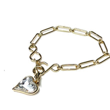 Load image into Gallery viewer, Heart Paper Clip Link Bracelet
