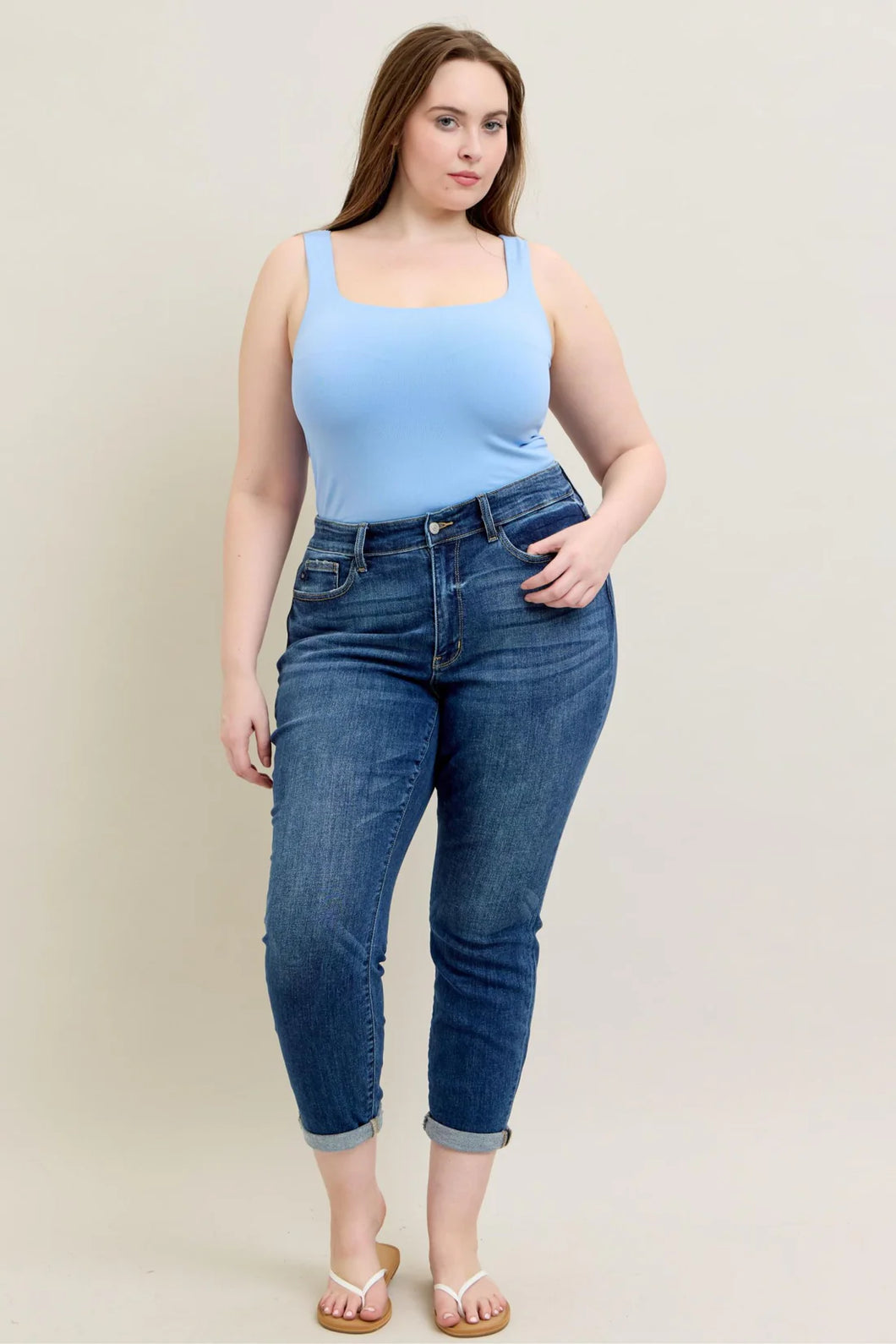 The Boyfriend Core Midrise Cuffed Jean
