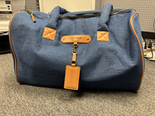 Load image into Gallery viewer, Denim Weekender Duffle Travel Bag  By Joan &amp; David
