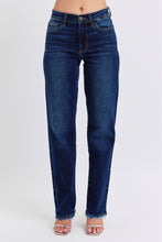 Load image into Gallery viewer, Dark Denim Straight Mid Rise Jeans by Judy Blue
