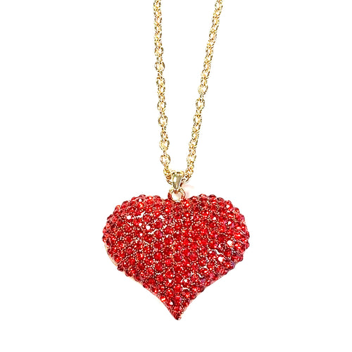 All My Love Large CZ Heart Necklace