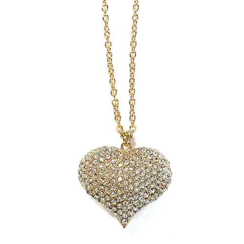 All My Love Large CZ Heart Necklace