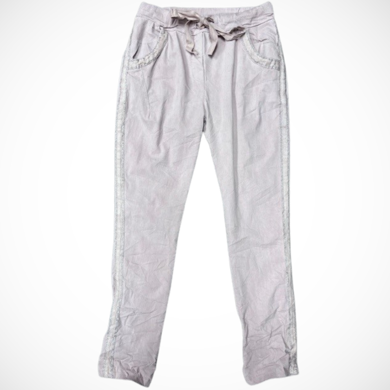 A Touch of Fancy Down The Side Stretch Capri Pant - Pink