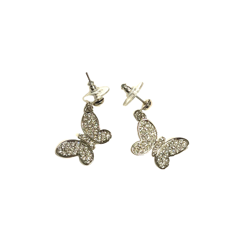 Swarovski Crystal Pave Butterfly Earrings