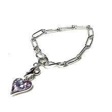 Load image into Gallery viewer, Heart Paper Clip Link Bracelet
