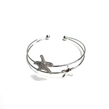 Load image into Gallery viewer, Sparkling Starfish Cuff Bracelet
