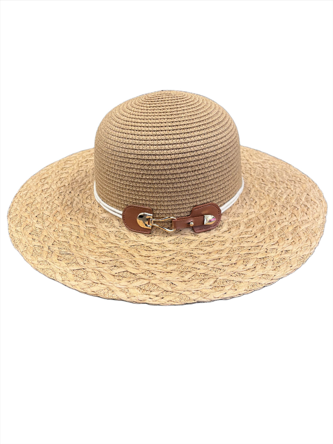 Max Studio Brown Buckle Floppy Sun Hat