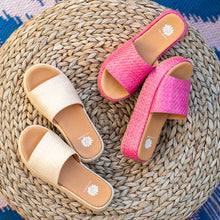 Load image into Gallery viewer, Summer Dreams Weaved Raffia Flatform Sandal by Yellow Box
