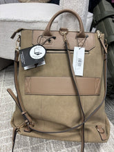 Load image into Gallery viewer, The Faux Suede Vegan Leather Top Handle Workbook Backpack
