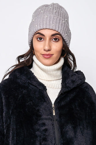 Pearl Knitted Winter Hat