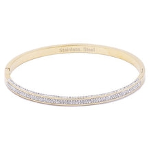 Load image into Gallery viewer, All Side Covered CZ Stainless Steel Bangle Bracelet
