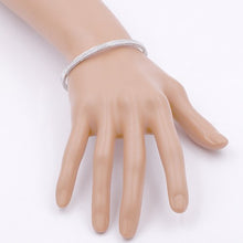 Load image into Gallery viewer, All Side Covered CZ Stainless Steel Bangle Bracelet

