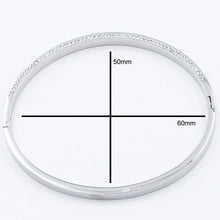 Load image into Gallery viewer, All Side Covered CZ Stainless Steel Bangle Bracelet
