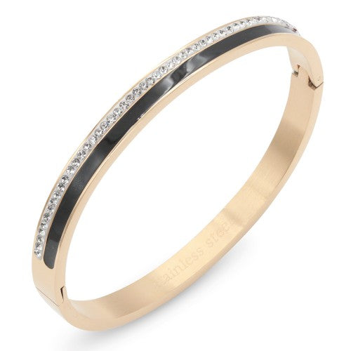 Tow the Line CZ Stainless Steel Bracelet