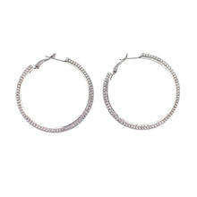 Load image into Gallery viewer, Round Edge Sparkle Hoops
