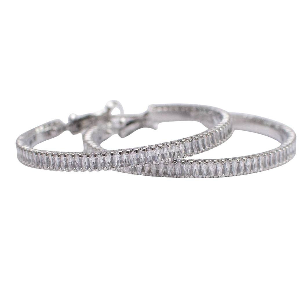 Round Edge Sparkle Hoops