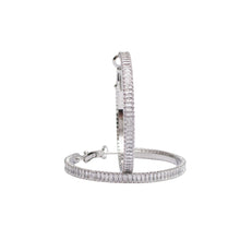 Load image into Gallery viewer, Round Edge Sparkle Hoops
