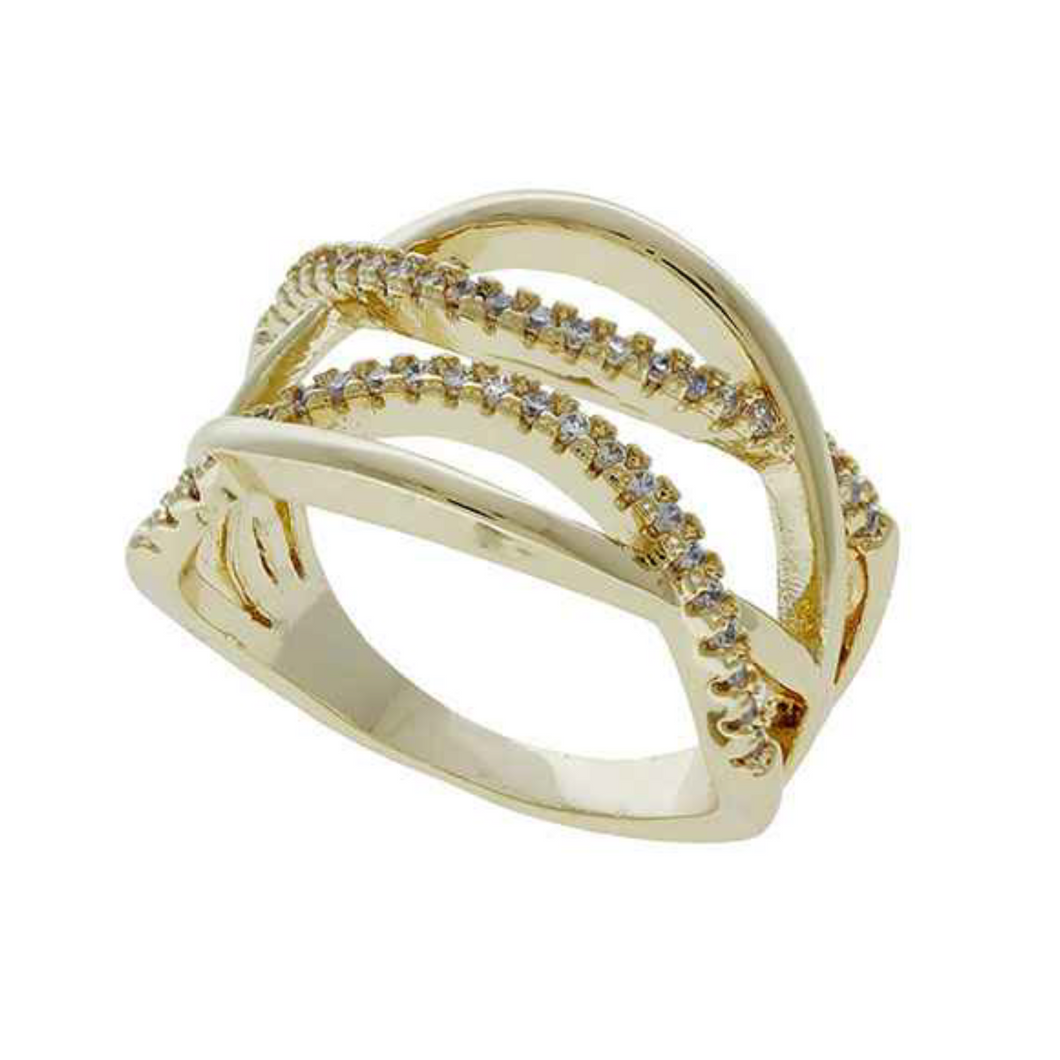 Bending to Life CZ Ring