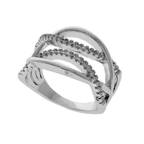 Bending to Life CZ Ring