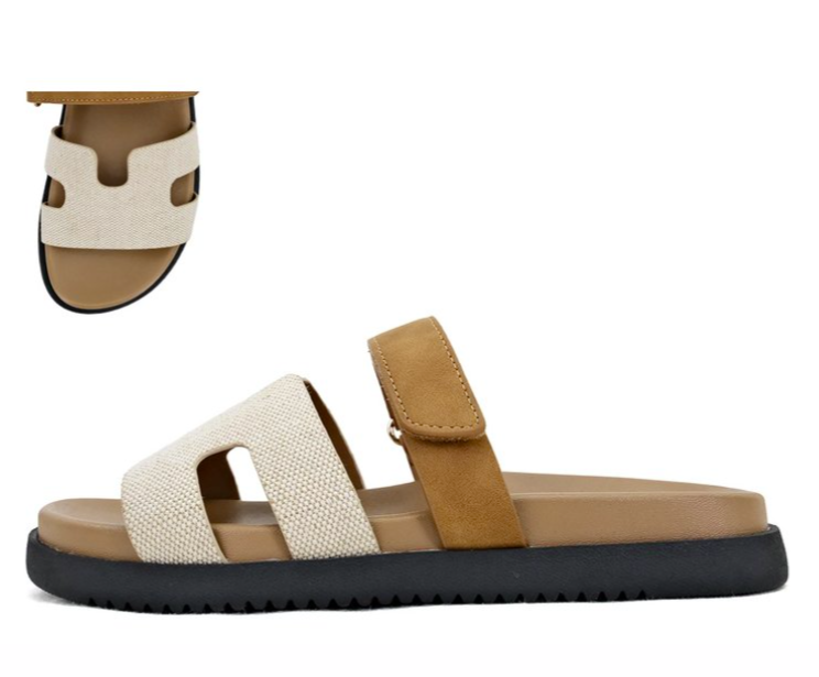 Nouveau Slip On Sandal with Adjustable Strap Sandal By Soda