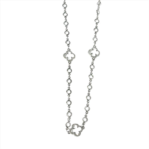Crystals By The Yards Fleurette Long Necklace