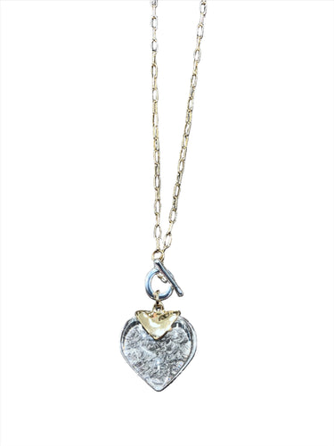 Large Glass Heart Long Necklace