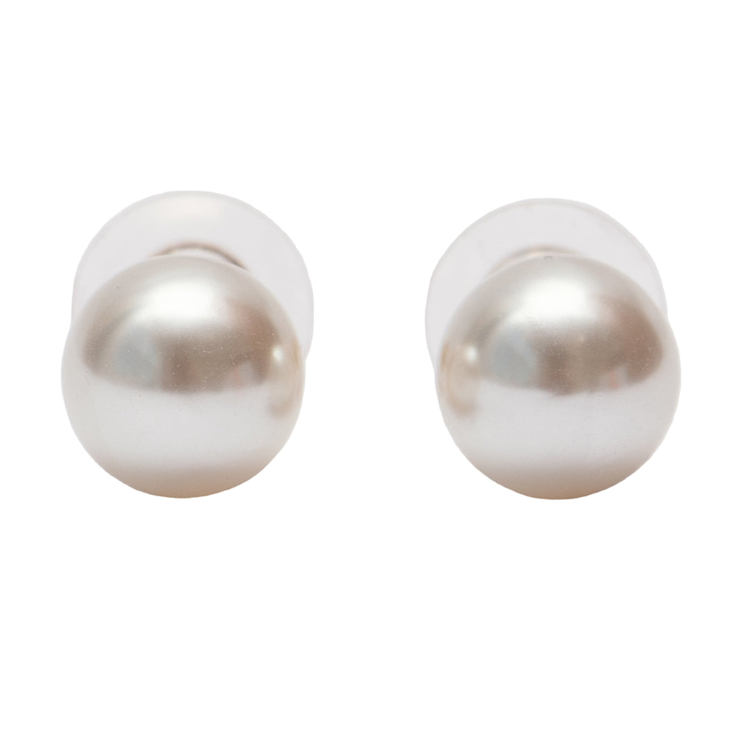 Classic Pearl Stud Earrings - 14mm