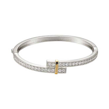 Load image into Gallery viewer, Cascading Diamond CZ Bangle
