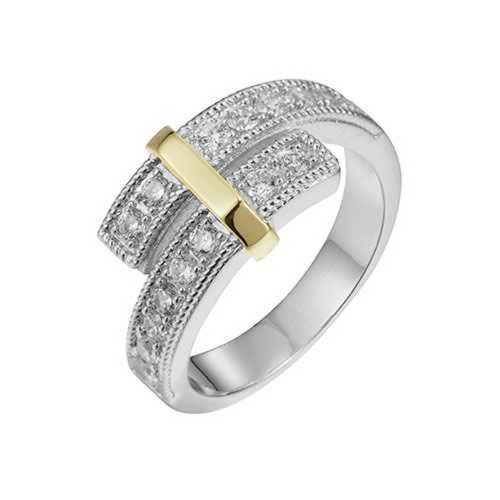 Cascading Diamond CZ Ring