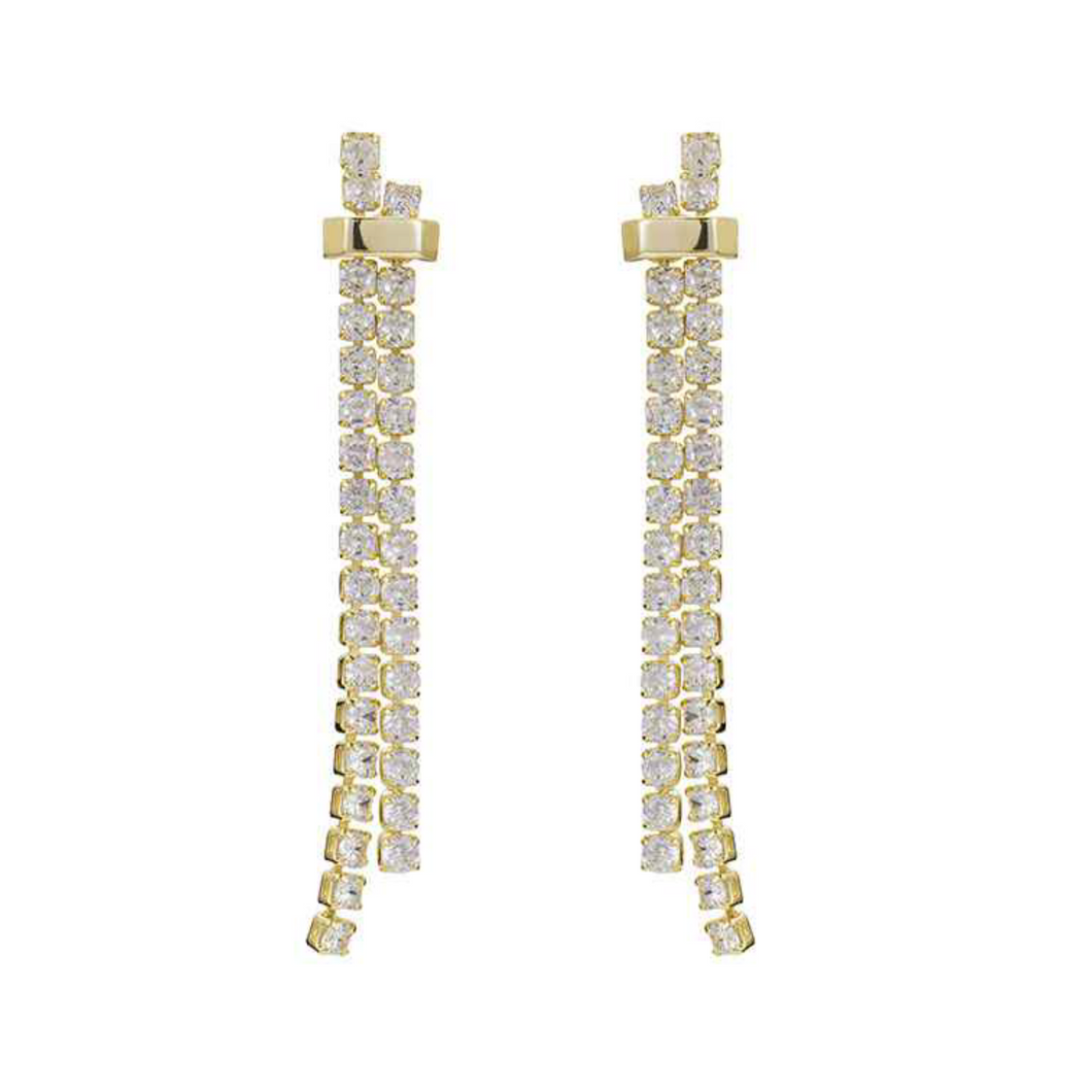 Cascading Diamond CZ Earrings