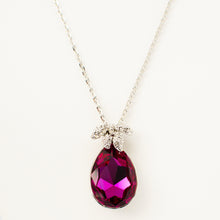 Load image into Gallery viewer, Fancy in Fuchsia Swarovski Crystal Necklace
