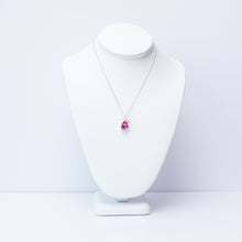 Load image into Gallery viewer, Pink Leaf Swarovski Crystal Necklace
