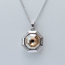 Load image into Gallery viewer, Octaglow Amber Swarovski Crystal Necklace
