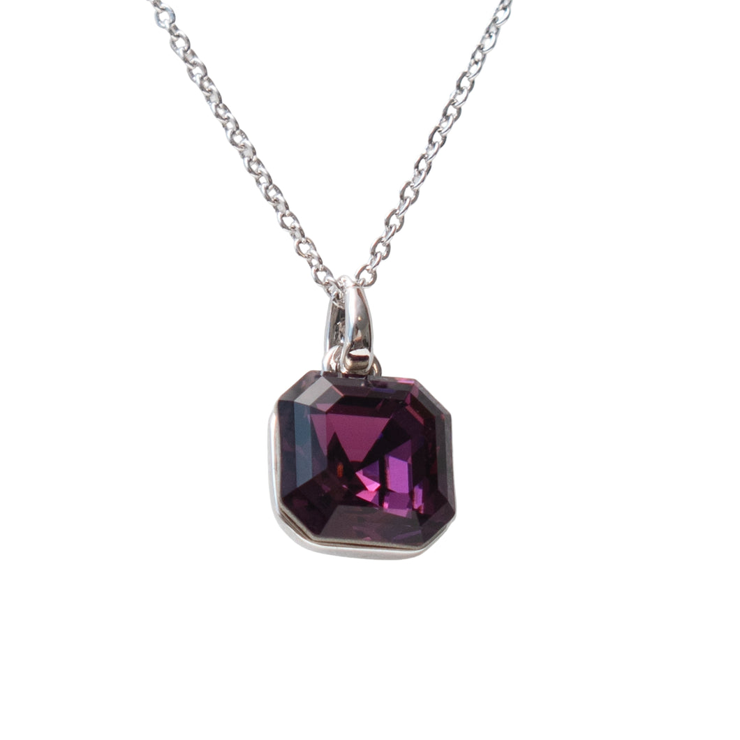 Amethyst Edge Crystal Necklace