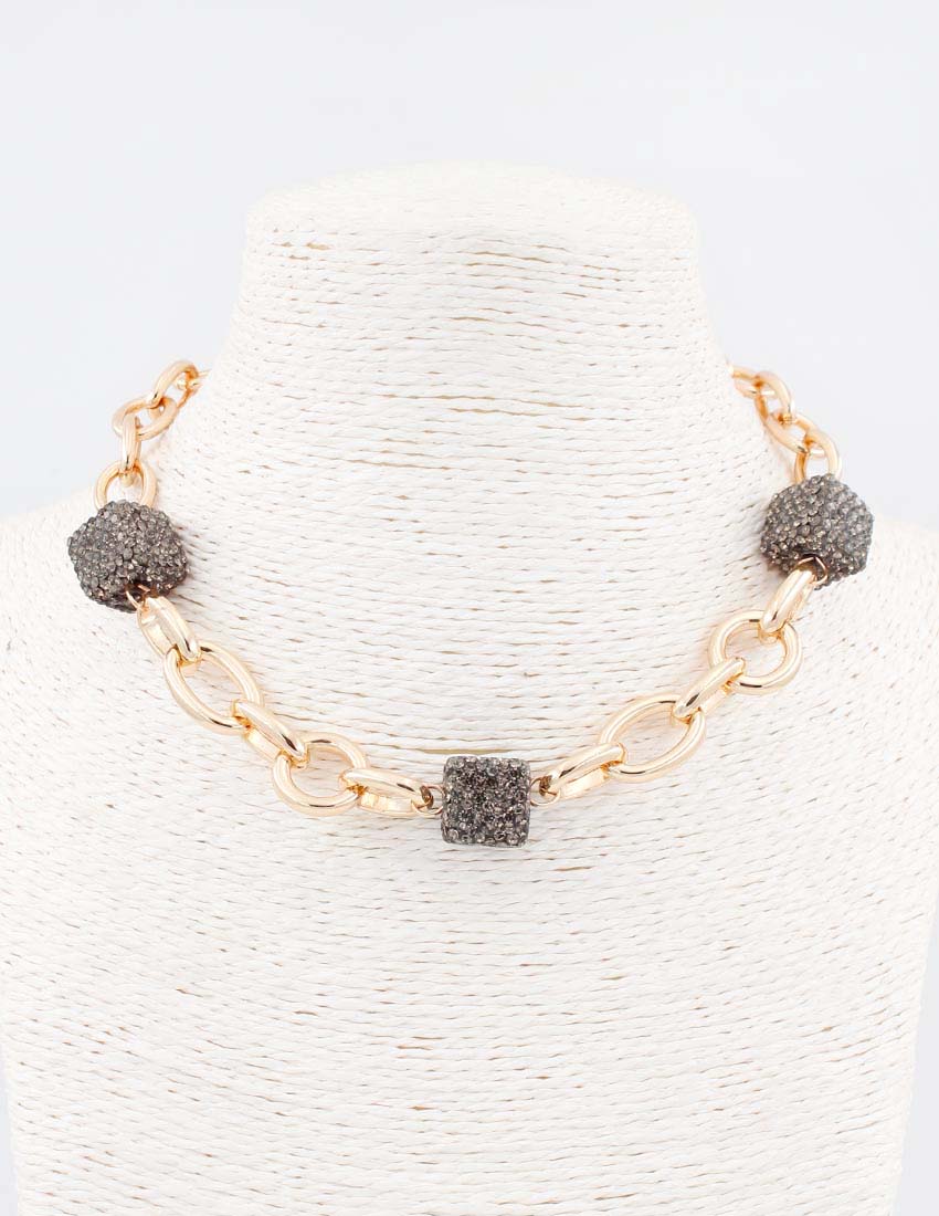 Crystal Cube Connections Short Necklace