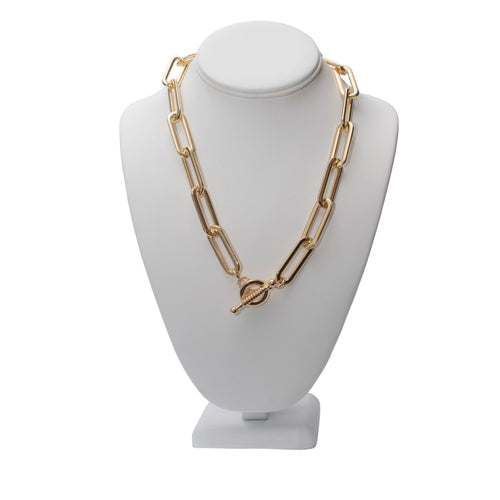 Large Paperclip Toggle Necklace