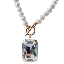 Load image into Gallery viewer, Forever Framed Pearl and Crystal Necklace
