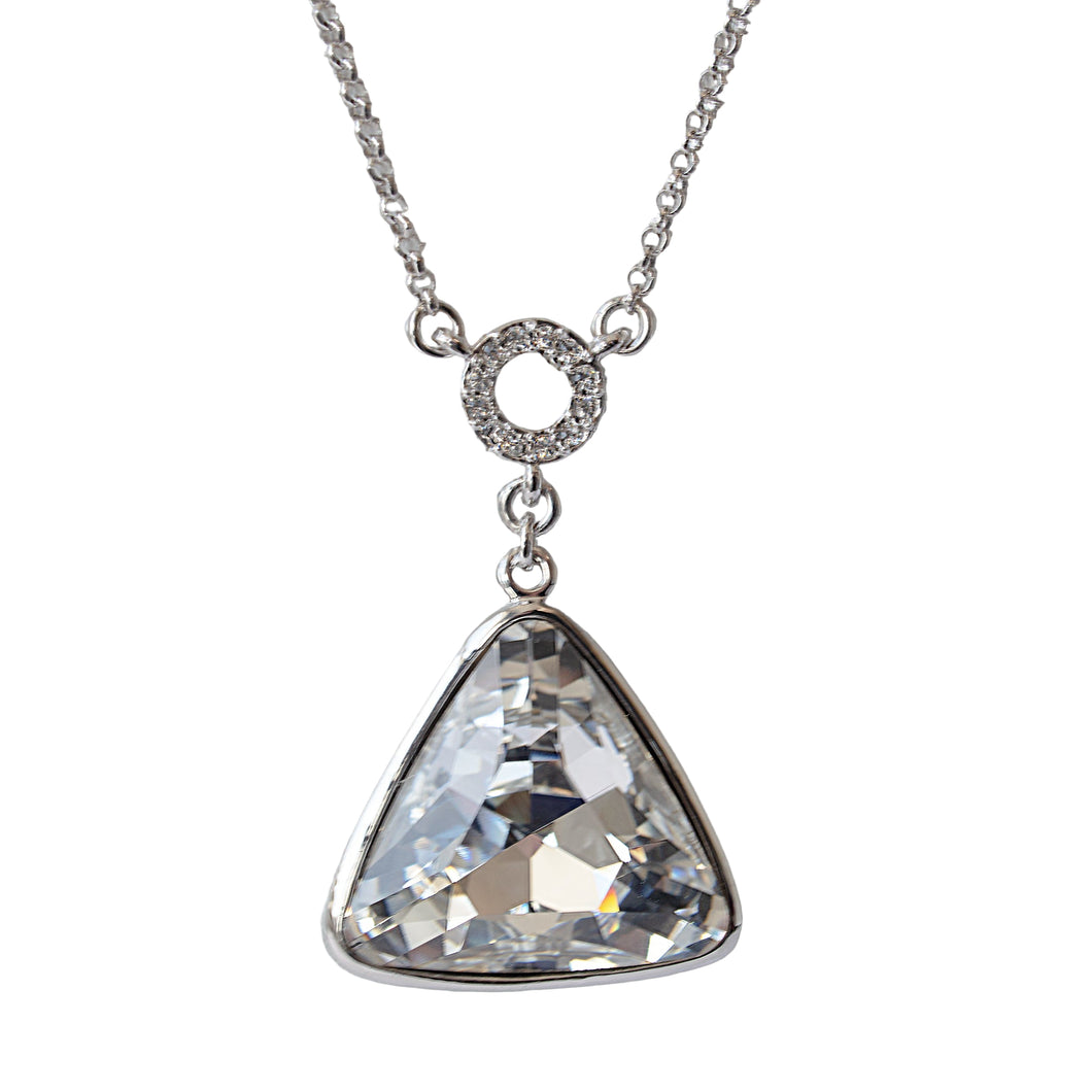 LV Swarovski Triangle Necklace