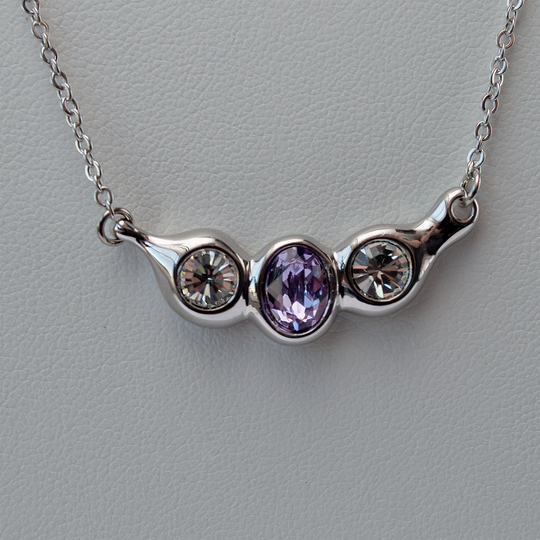 Triple Glow Swarovski Crystal Necklace