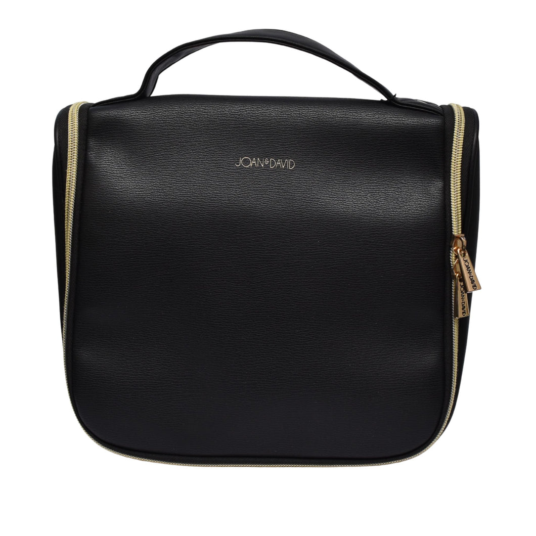 Elegant Black Vegan Leather Toiletry Bag