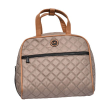 Load image into Gallery viewer, Taupe Quilted Toiletry Bag - Joan &amp; David
