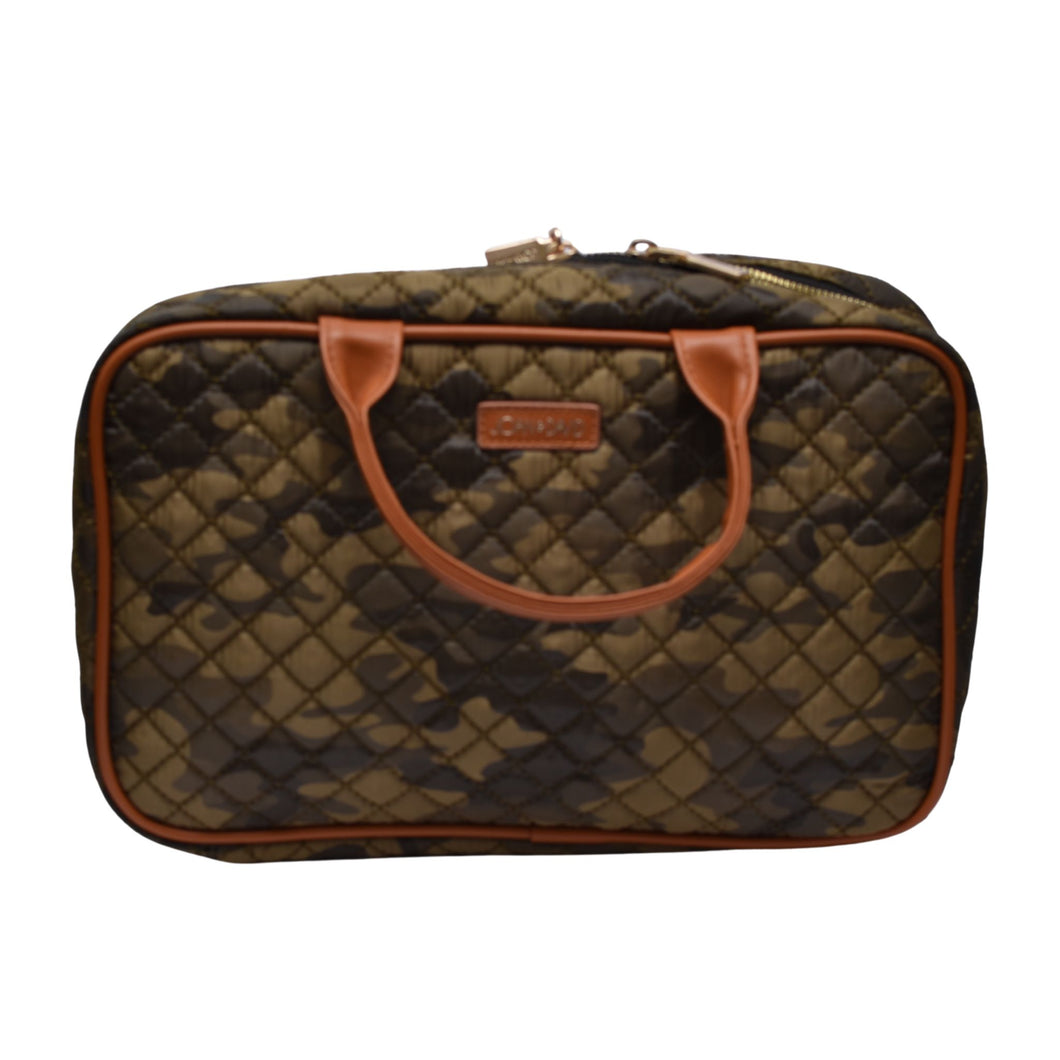 Green Camo Quilted Toiletry Bag - Joan & David