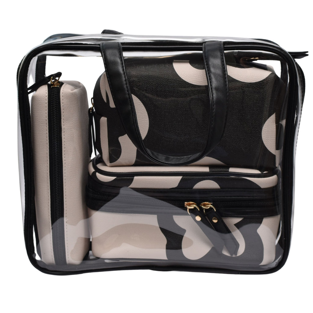 4 Piece Cosmetic Toiletry Set