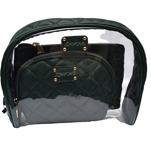 3 Piece Clear and Quilted Cosmetic Set - Joan & David