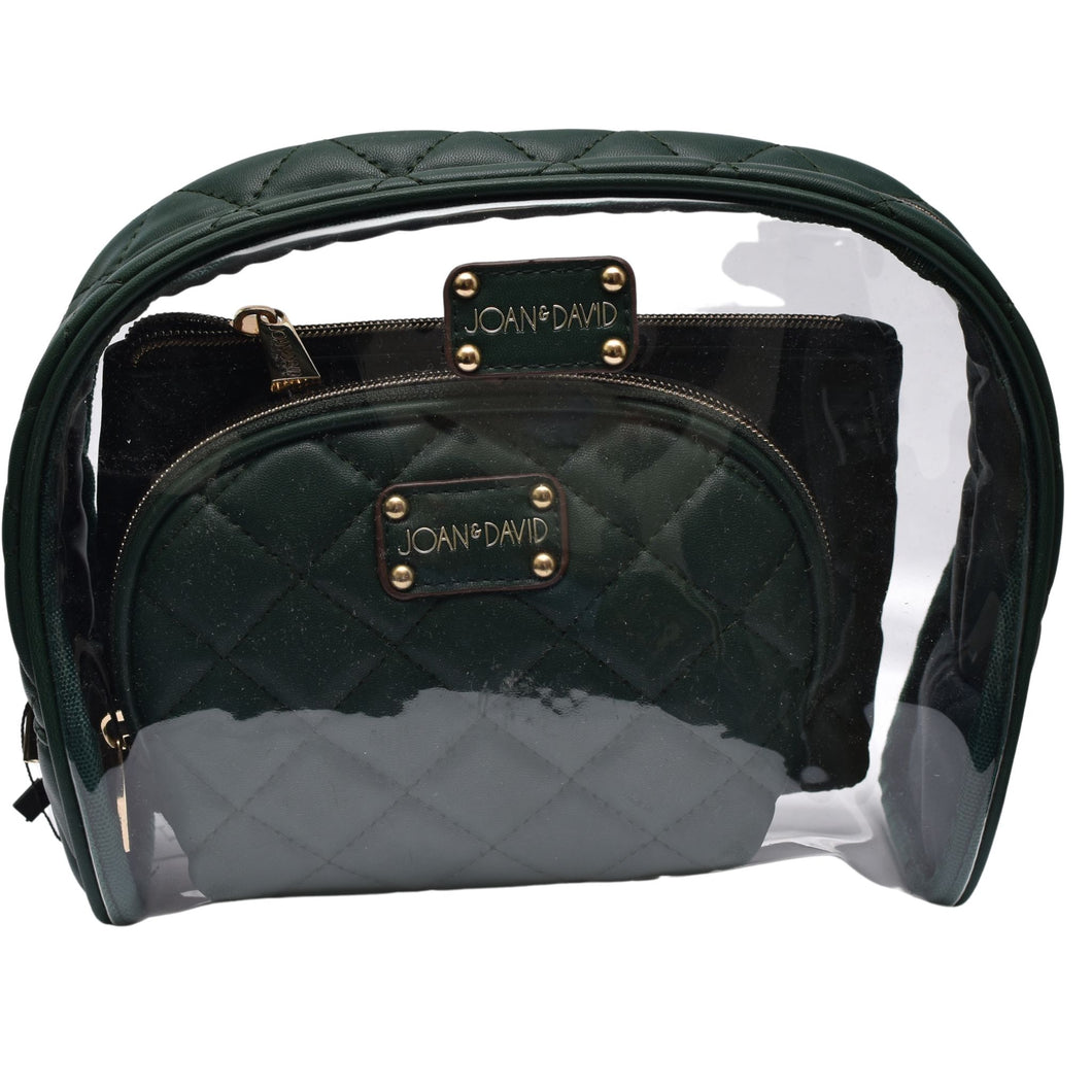 3 Piece Clear and Quilted Cosmetic Set - Joan & David