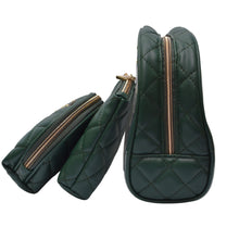 Load image into Gallery viewer, 3 Piece Clear and Quilted Cosmetic Set - Joan &amp; David
