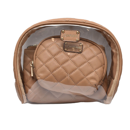 3 Piece Clear and Quilted Cosmetic Set - Joan & David