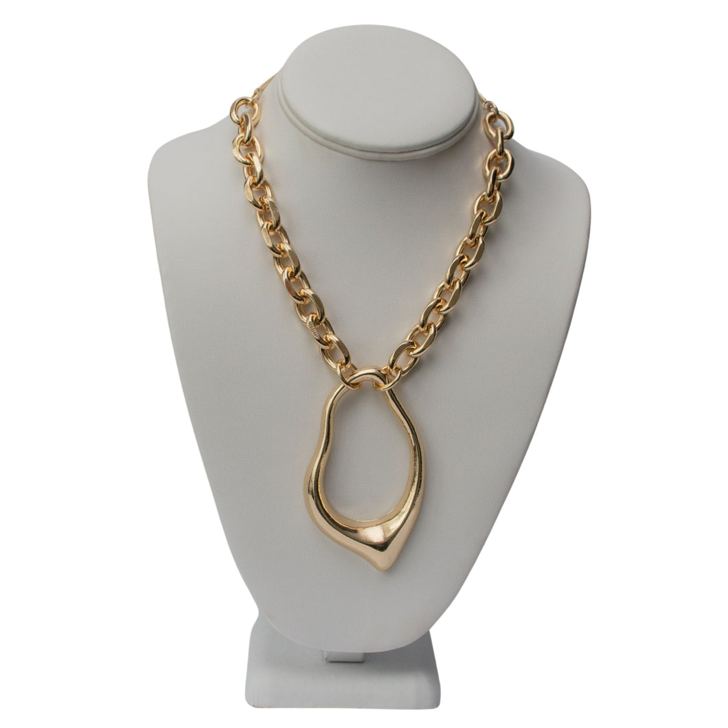 The Hollow Drop Long Adjustable Necklace